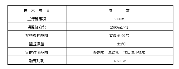 石蠟包埋機BMC主要技術參數